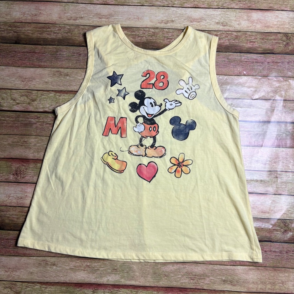 Disney Mickey Mouse‎ Yellow Tank Top with Fun Graphic